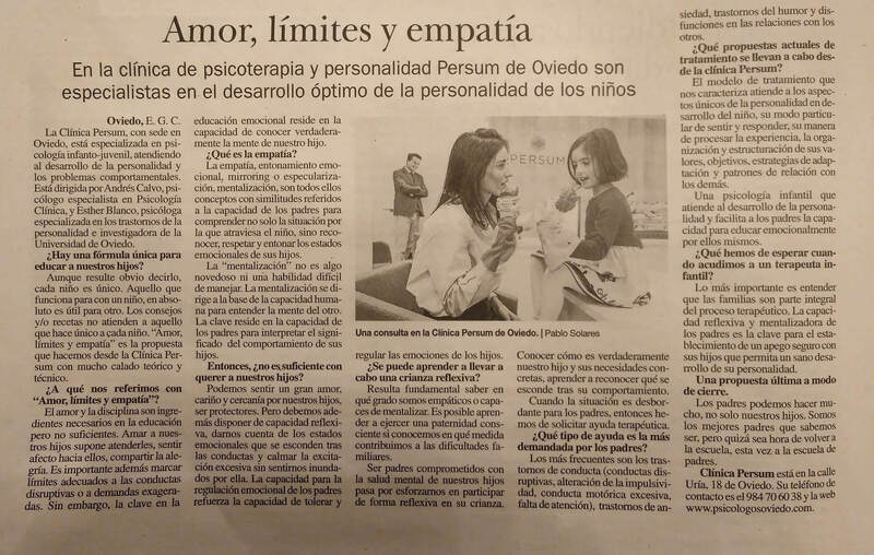 Artículo publicado en La Nueva España: Amor, límites y empatía