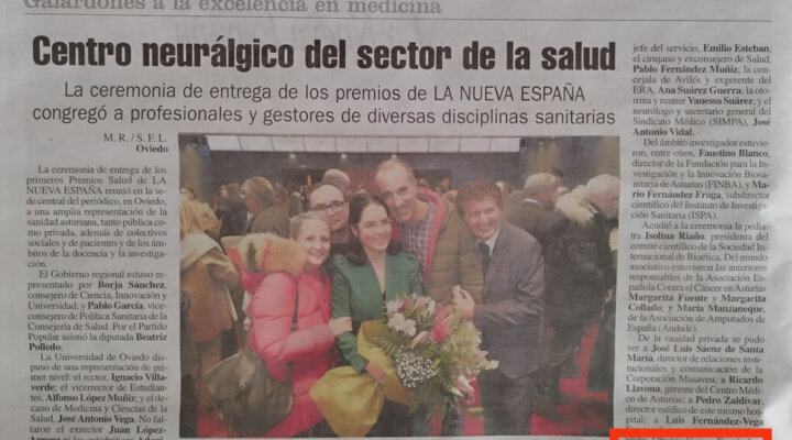Persum se reúne junto a la sanidad asturiana en la ceremonia de entrega de premios de La Nueva España
